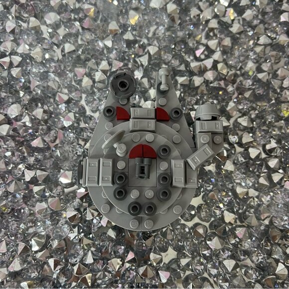 Disney Star Wars Lego millennium falcon mini Gray Miniature Spaceship Toy - Picture 5 of 5